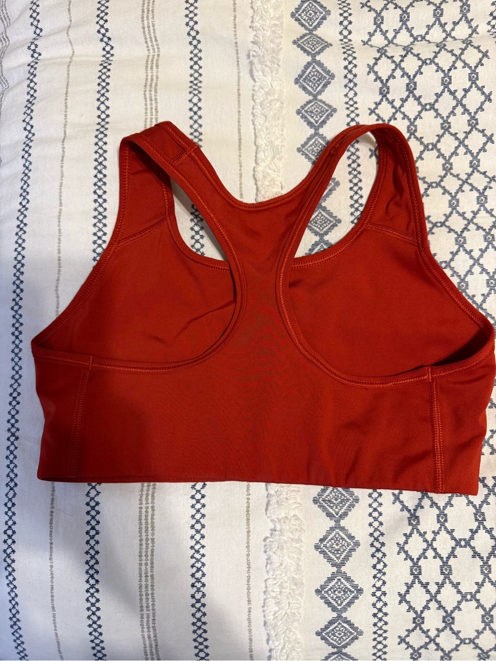 Nike Rust Red Racerback Sports Bra - Picture 2 of 3